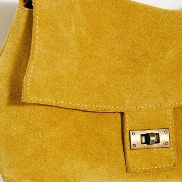 NWT Free People Slouchy Suede Chain Shoulder Bag Color: Burnt Bowen MSRP $58 - Picture 12 of 16